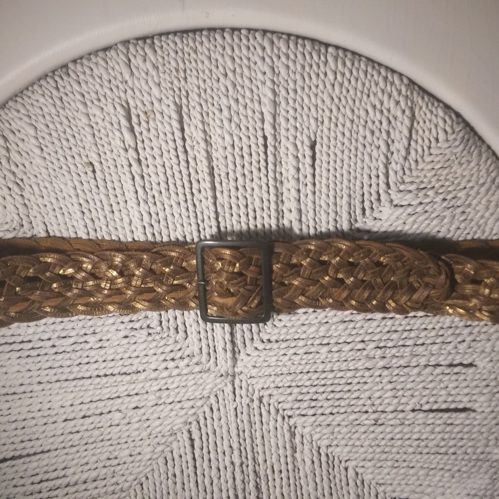 Vintage Style Wide Braided Leather Belt - Picture 7 of 7
